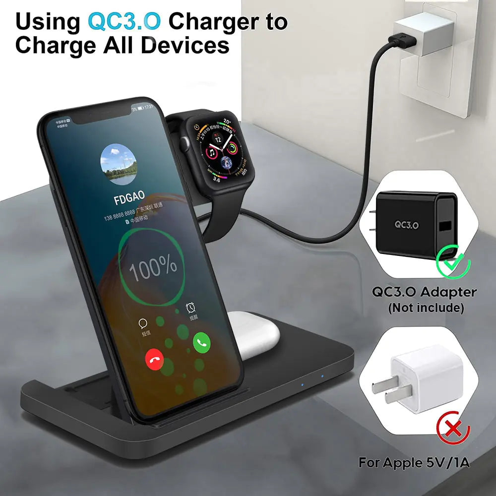3 in 1 Wireless Fast Charger