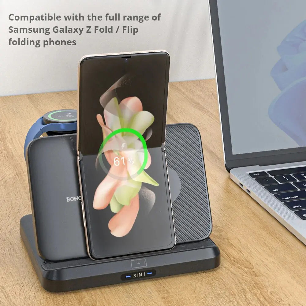 3 in 1 Wireless Portable Fast Charger