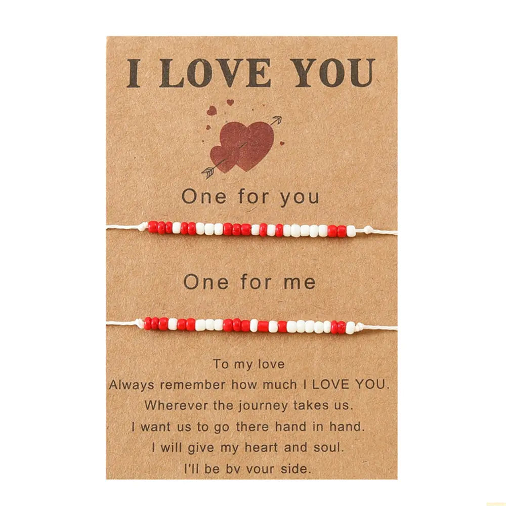 "I Love You" Morse Code Charm Bracelets