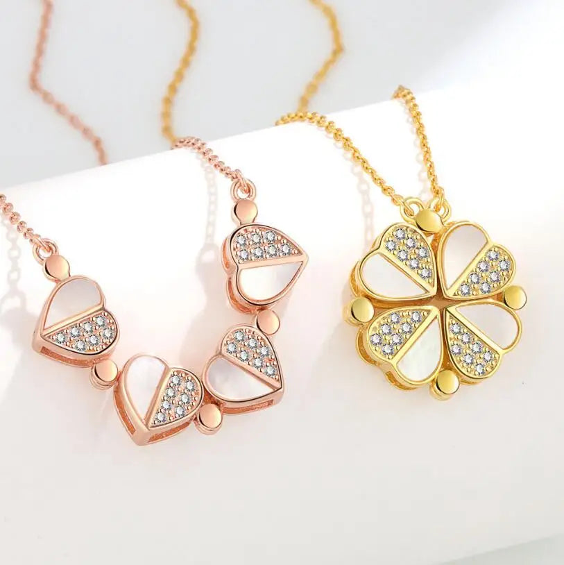 Clover Heart Shaped Necklace