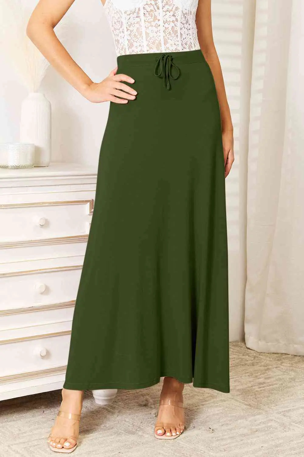 Full-Size Soft Maxi Skirt