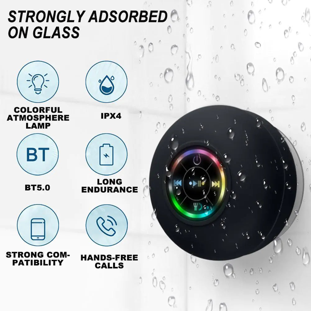 Waterproof Mini Bluetooth Suction Cup Speaker