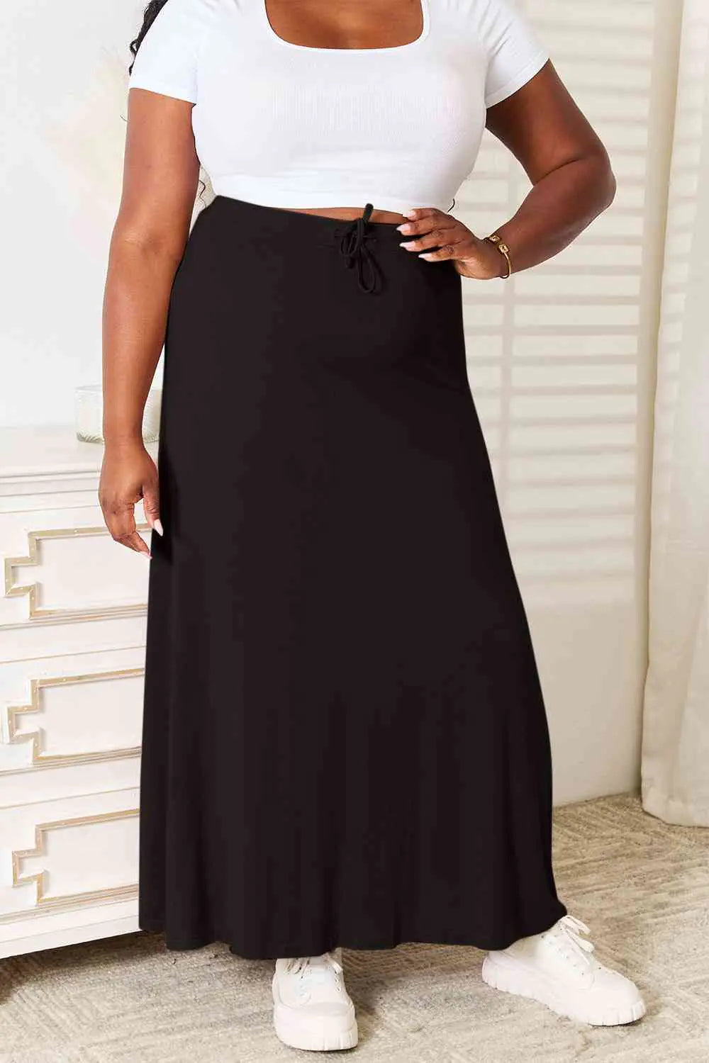 Full-Size Soft Maxi Skirt