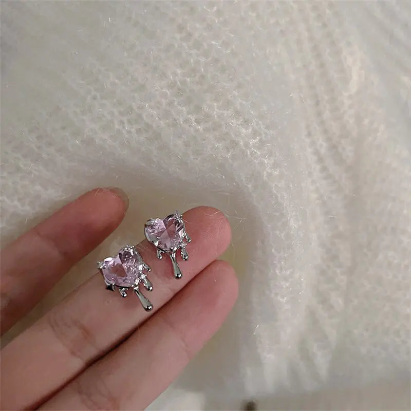 Crystal Heart Earrings