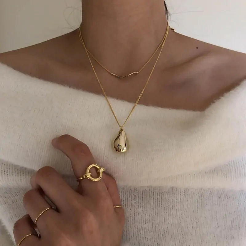 Irregular Waterdrop Necklace Set