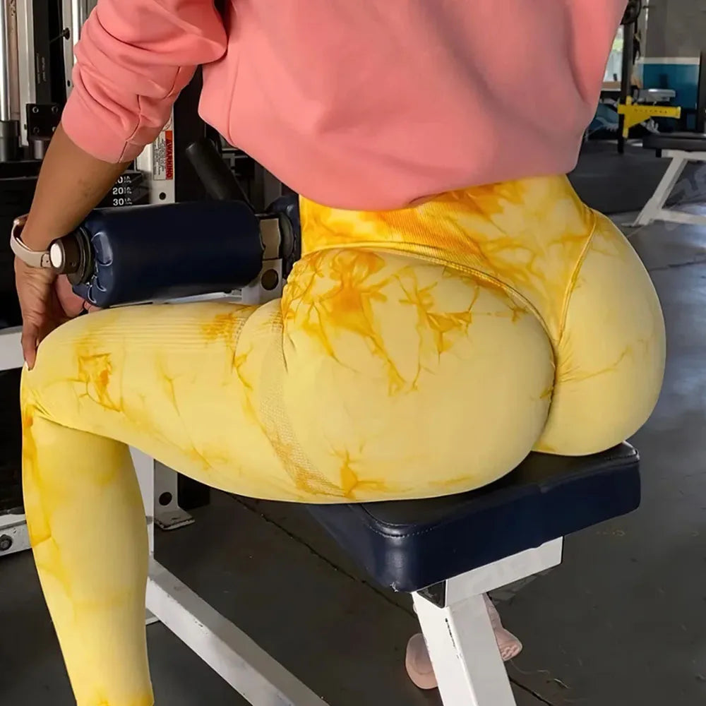 Seamless Scrunch Butt Tie Dye Leggings