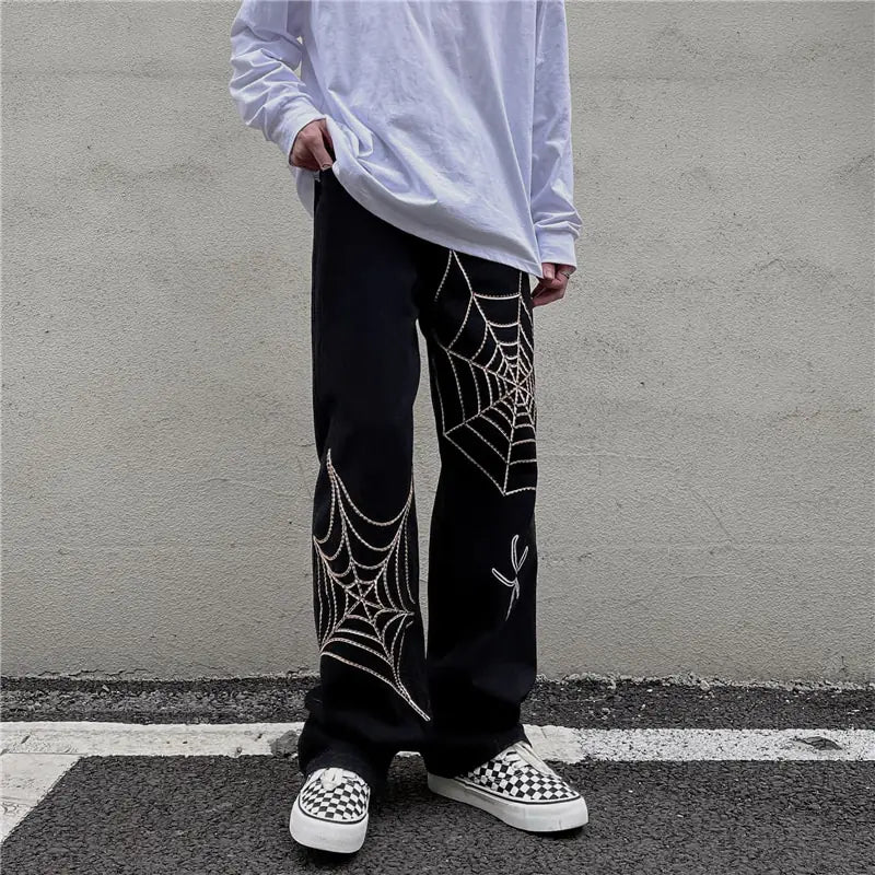 Men's Streetwear Spider Web Pants