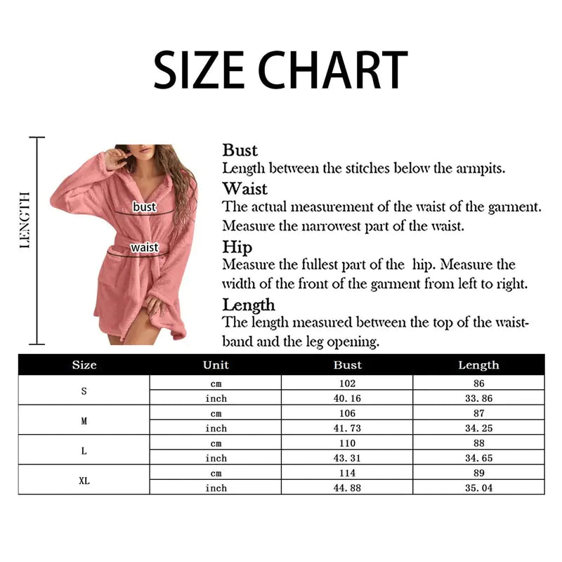 Women's Hooded Fleece Bathrobe