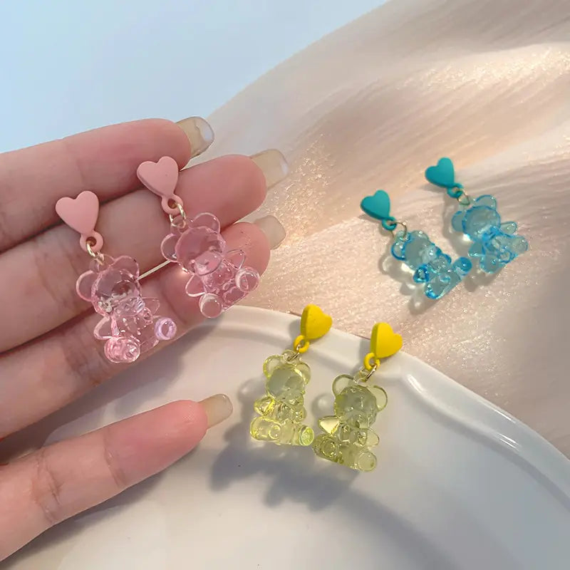 Cute Gummy Bear Dangle Earrings