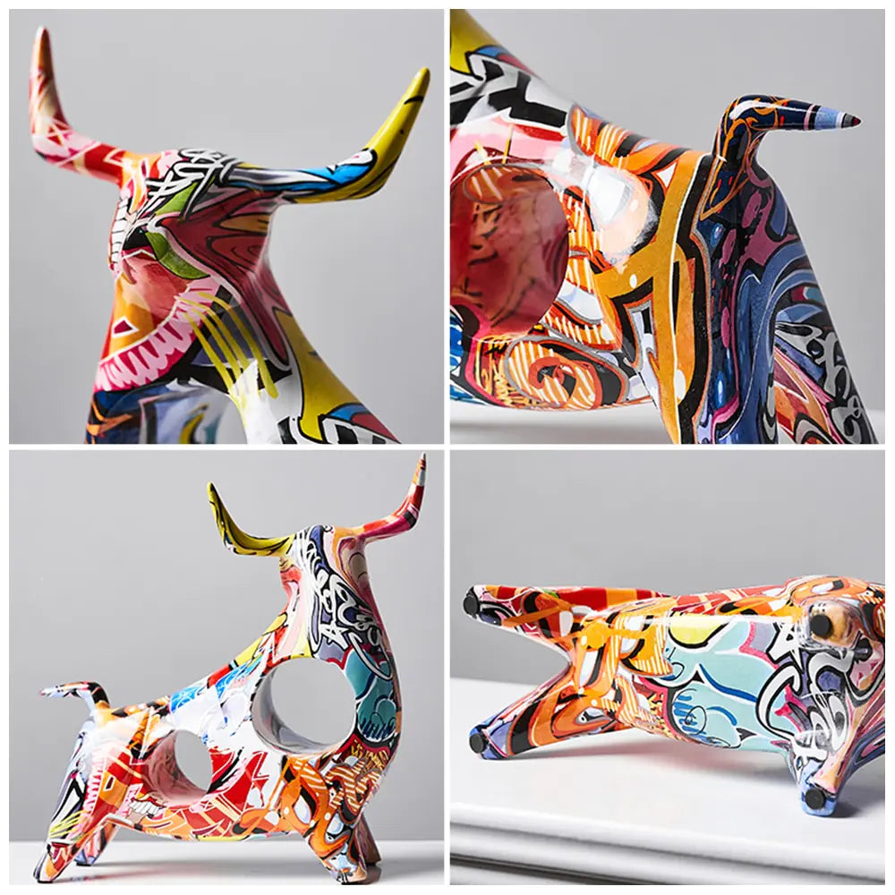 Graffiti Cow Figurines