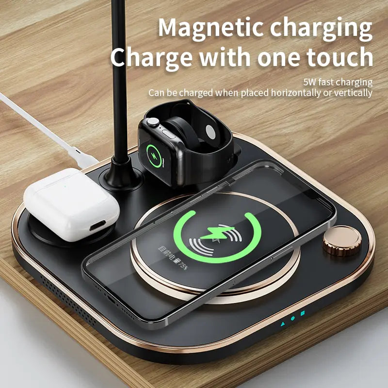 4 in 1 Wireless Charging Pad with Lamp