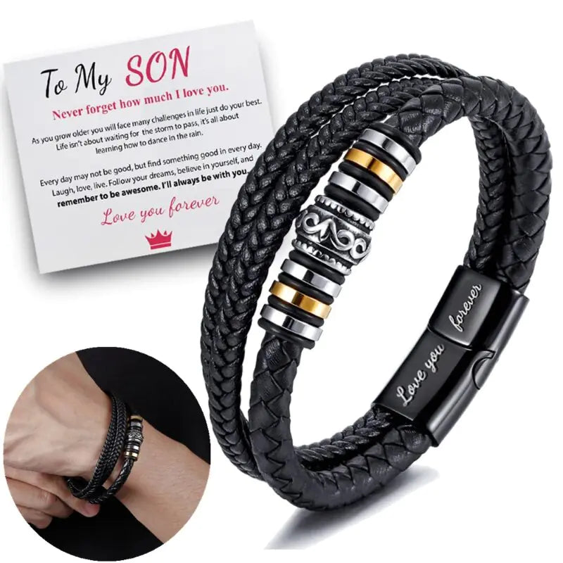 Men's Braided Leather Bracelet