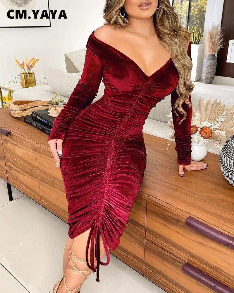 Velvet Pencil Dress