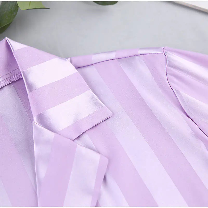 Two Piece Silk Pajama Set
