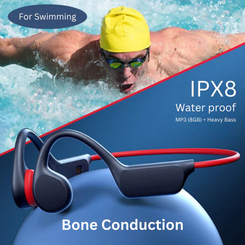 Waterproof Bone Conduction Bluetooth Headphones
