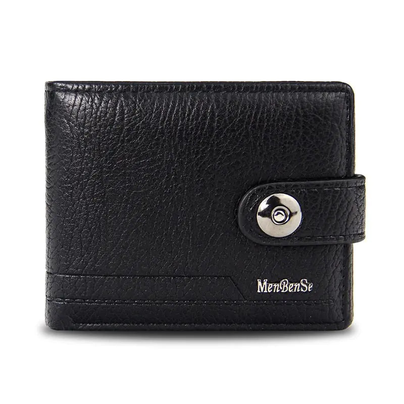 Retro Woven Pattern Leather Wallet