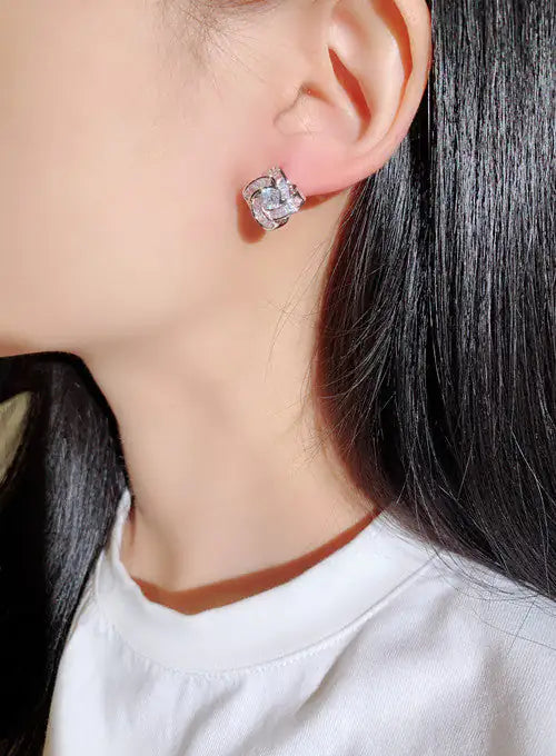 Silver Needle Earrings