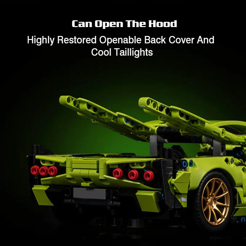 Green Lamborghini Sian Building Blocks