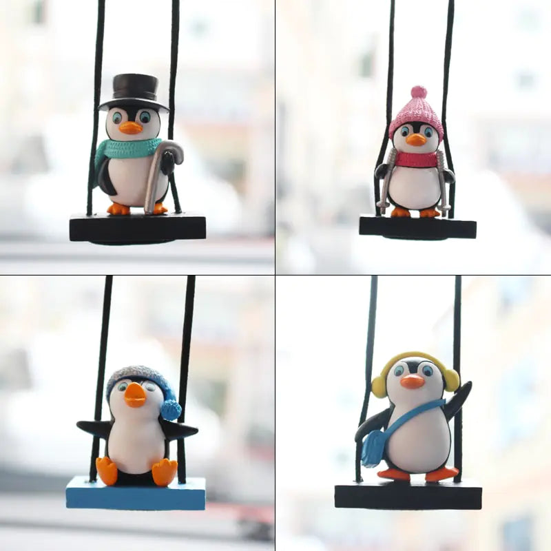Swinging Penguin Car Ornament