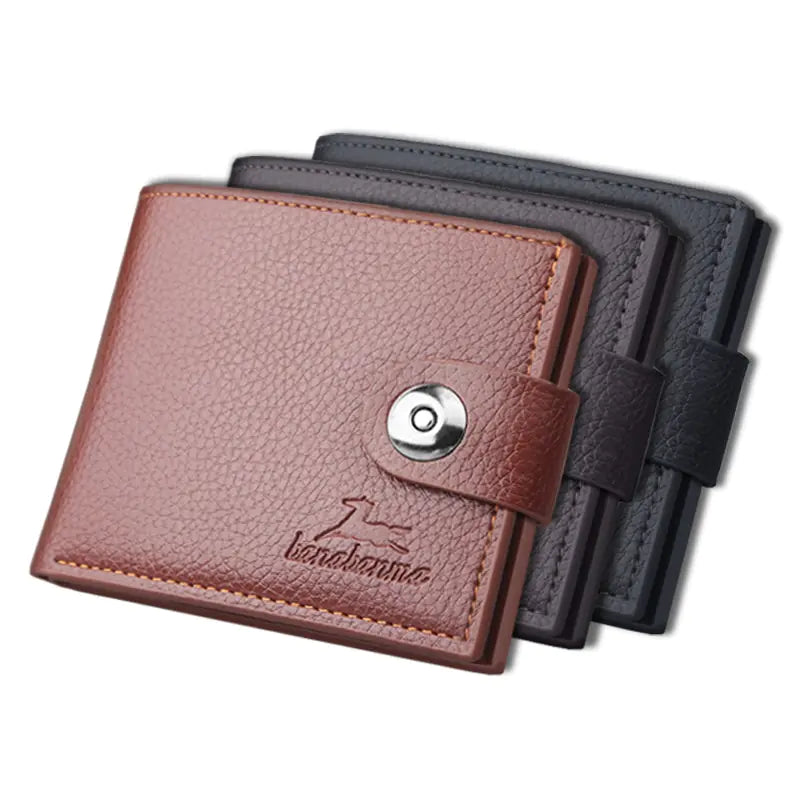 Retro Woven Pattern Leather Wallet