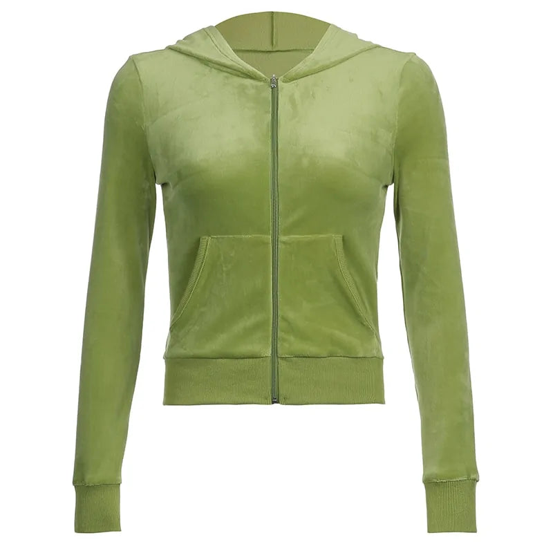 Women's Zip Up Crop Hoodies