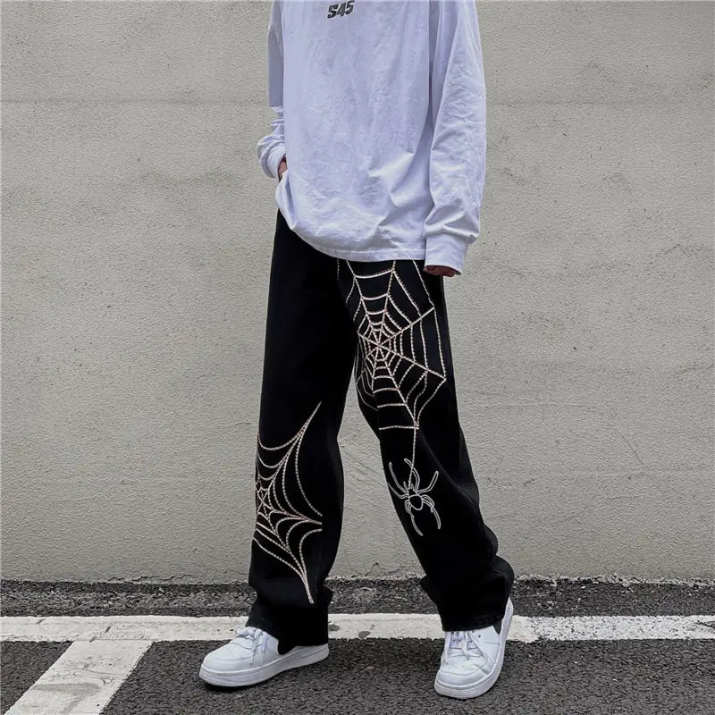 Men's Streetwear Spider Web Pants
