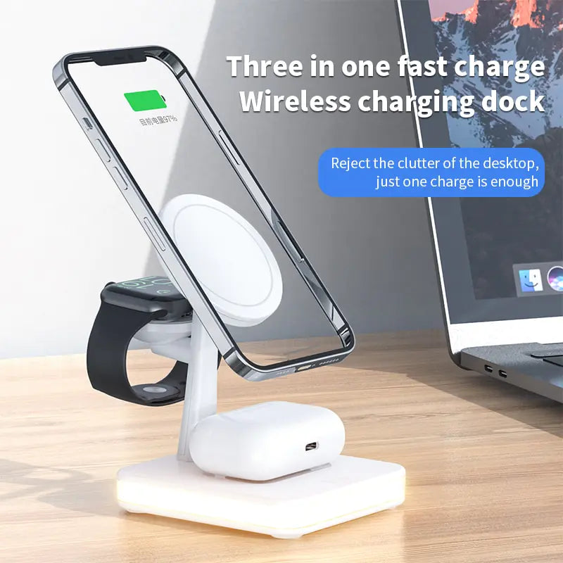 3 In 1 Magnetic Wireless Charging Stand