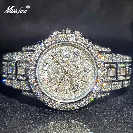 Roman Numeral Diamond Quartz Watch
