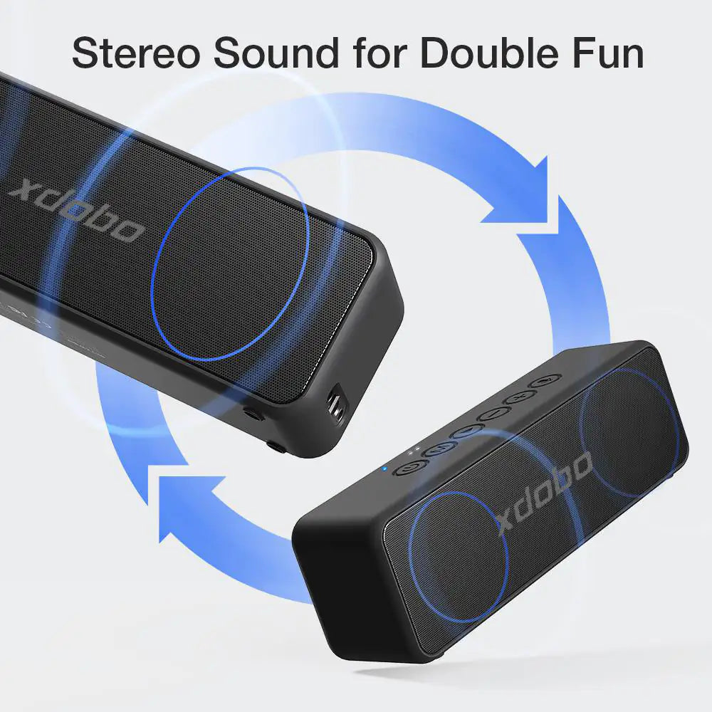 Waterproof Dual Pairing Portable Bluetooth Speaker