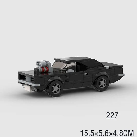 Black Model Car Building Blocks