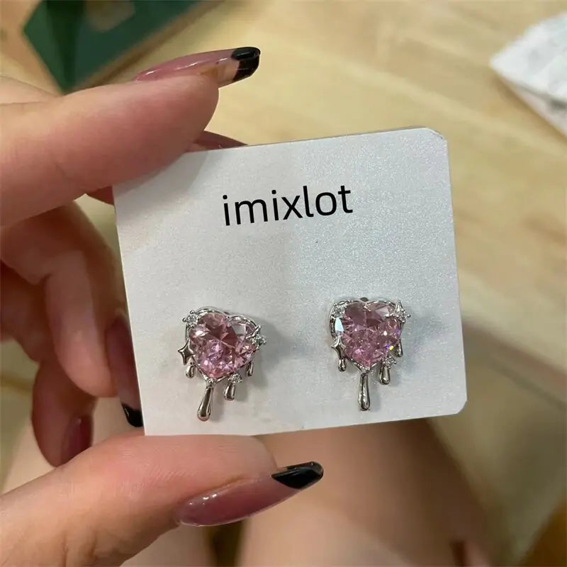 Crystal Heart Earrings