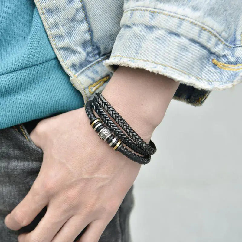 Men's Braided Leather Bracelet