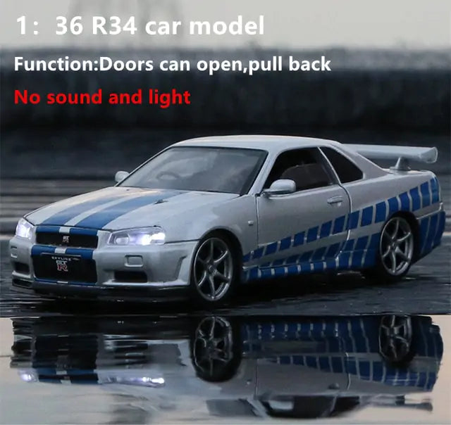 Nissan Skyline Ares GTR R34 Alloy Model Car