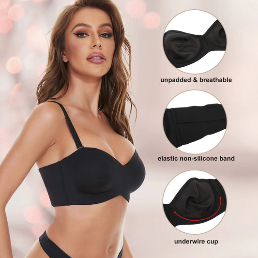 Strapless Non-Slip Push Up Bra