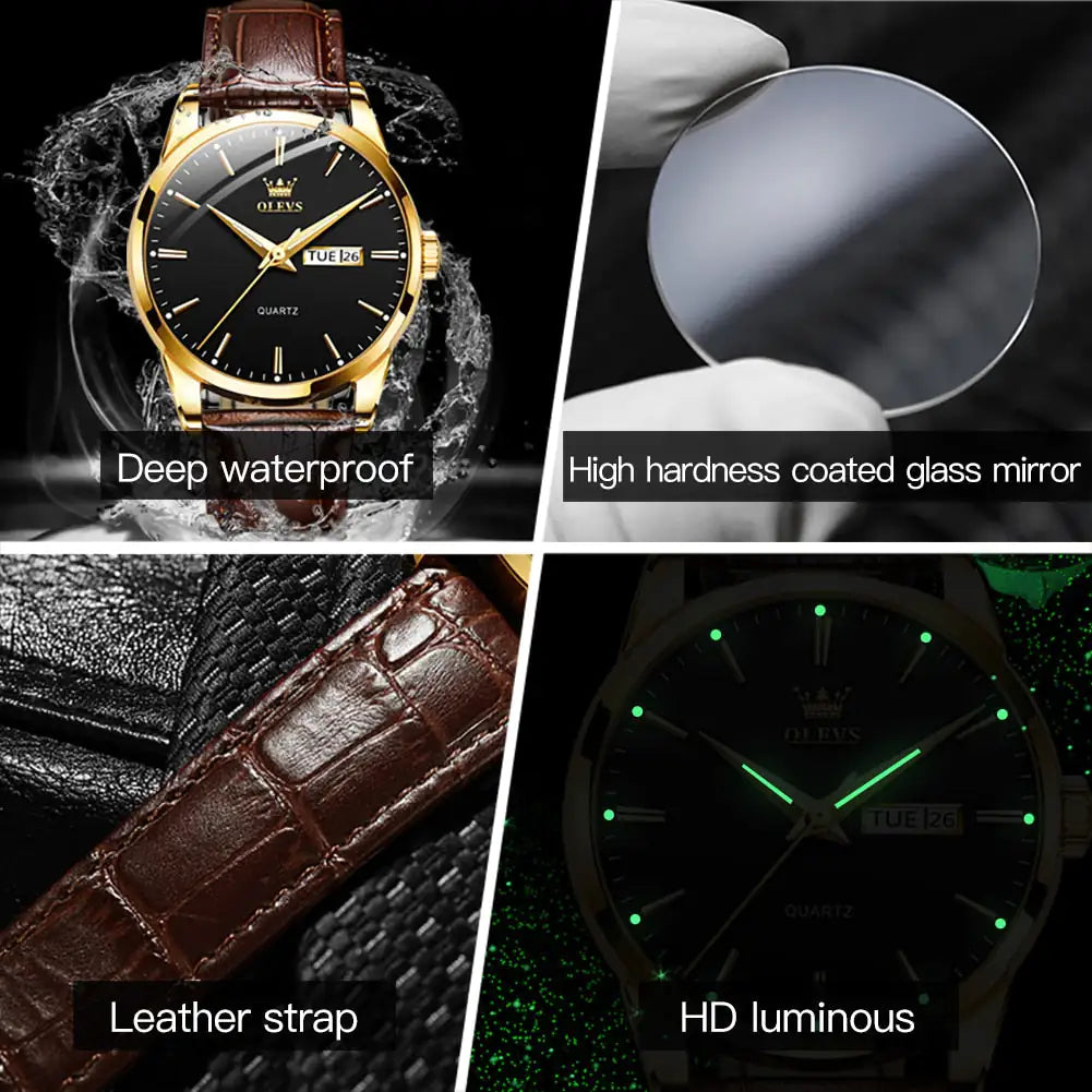 OLEVS Leather Watch
