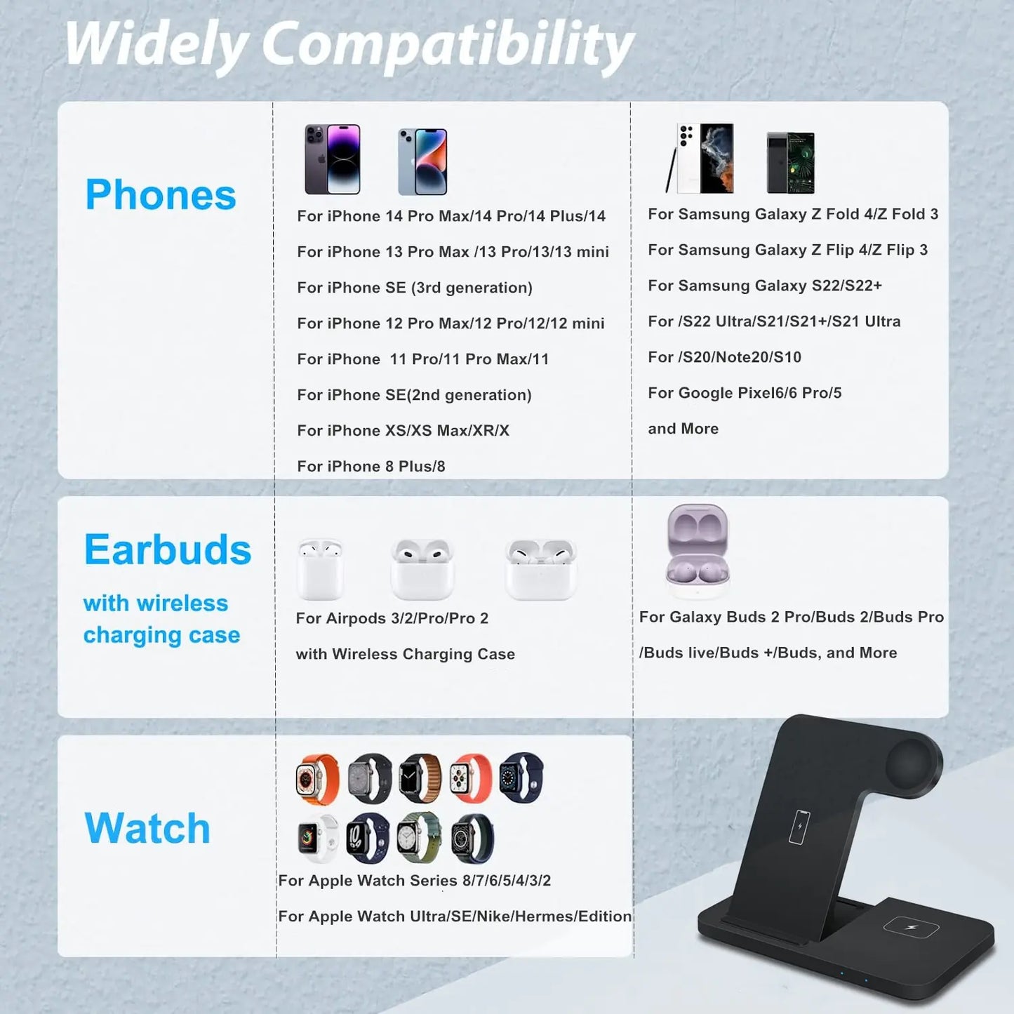 3 in 1 Wireless Fast Charger