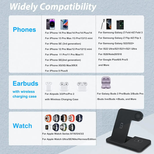 3 in 1 Wireless Fast Charger