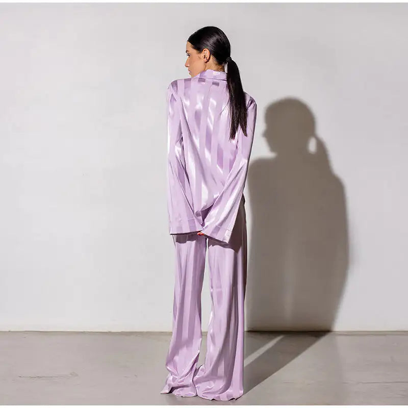 Two Piece Silk Pajama Set